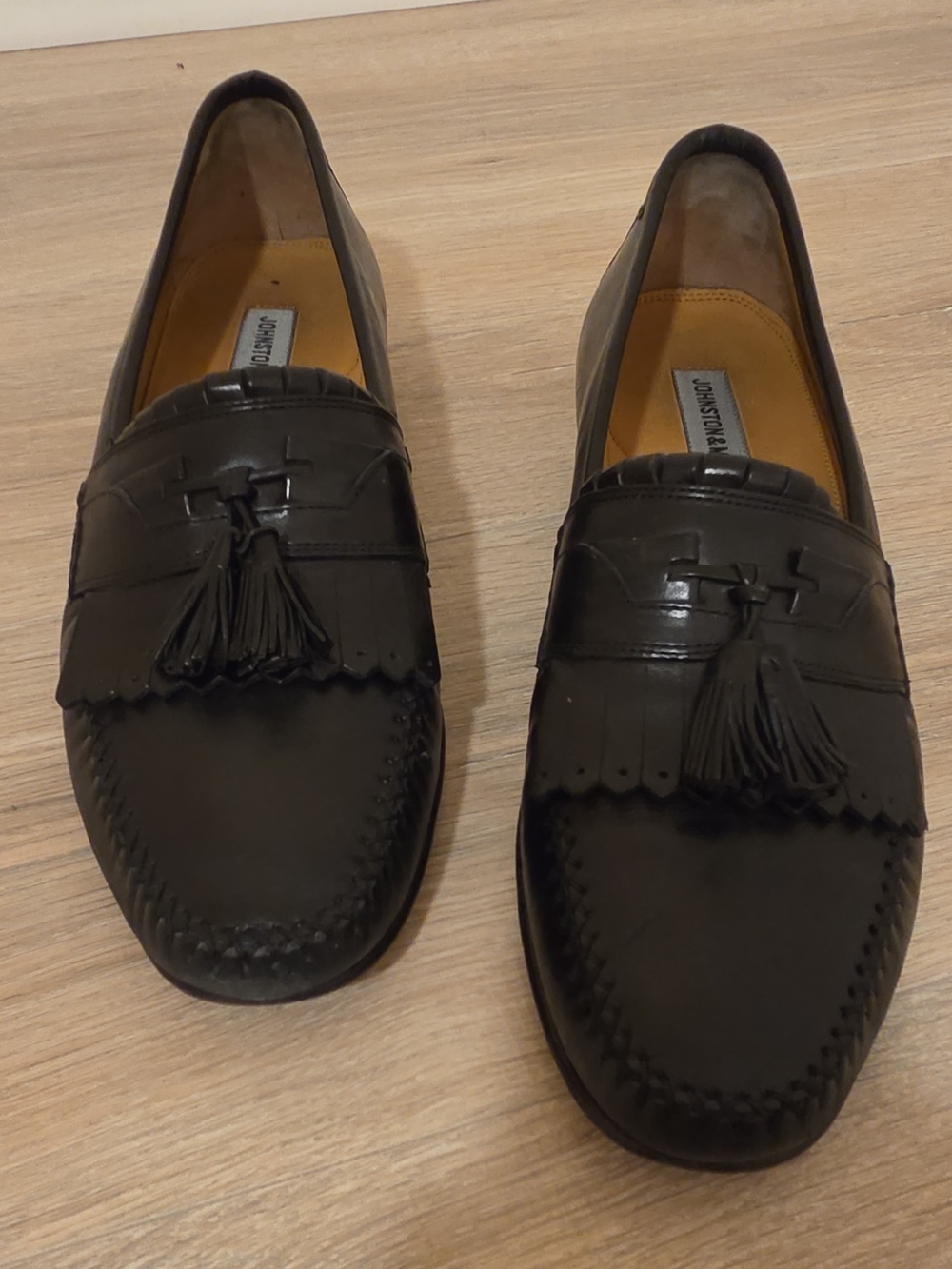 Johnston And MurphyTassel Penny Loafers - Brown Leather Men's Shoes Size 8 M